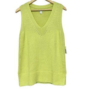 Daily Ritual NEW Oversized Knit Sweater Vest Womens XS Academia Grandpa Preppy
